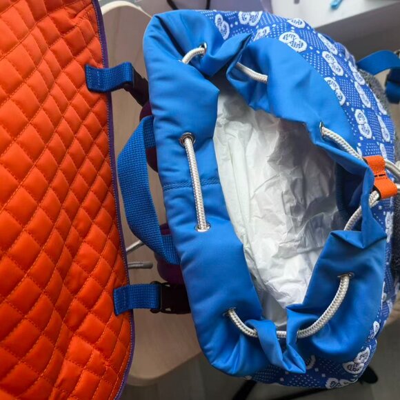 Gucci Panelled Double Buckle Backpack GG Jacquard - Picture 2 of 3